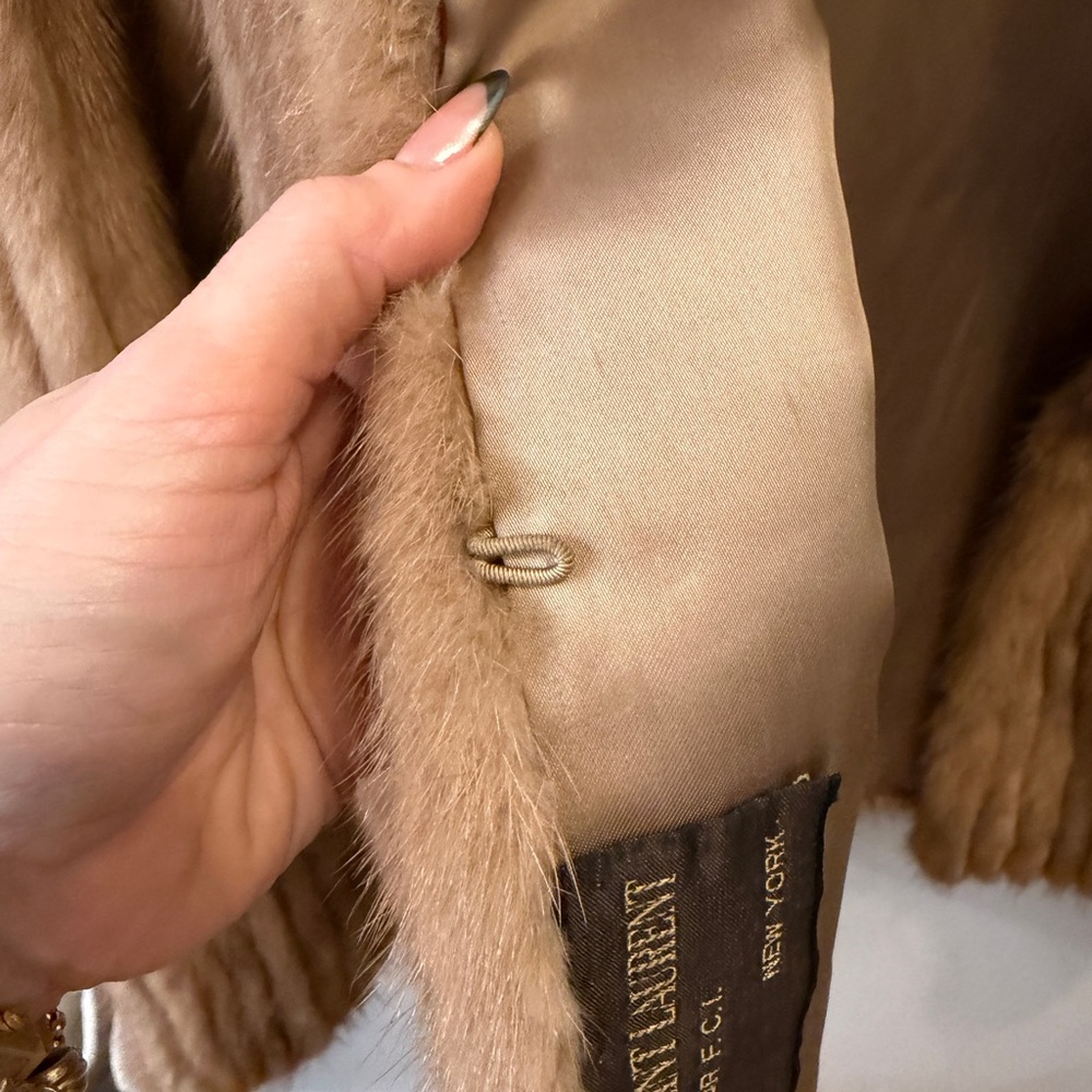 Luxurious genuine mink Tan Fur Jacket - Picture 9 of 9